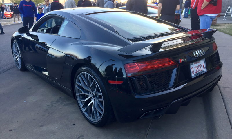 It had a rev battle with the Jag F-Type R Coupe, and sounded awesome. The F-Type was better sounding though